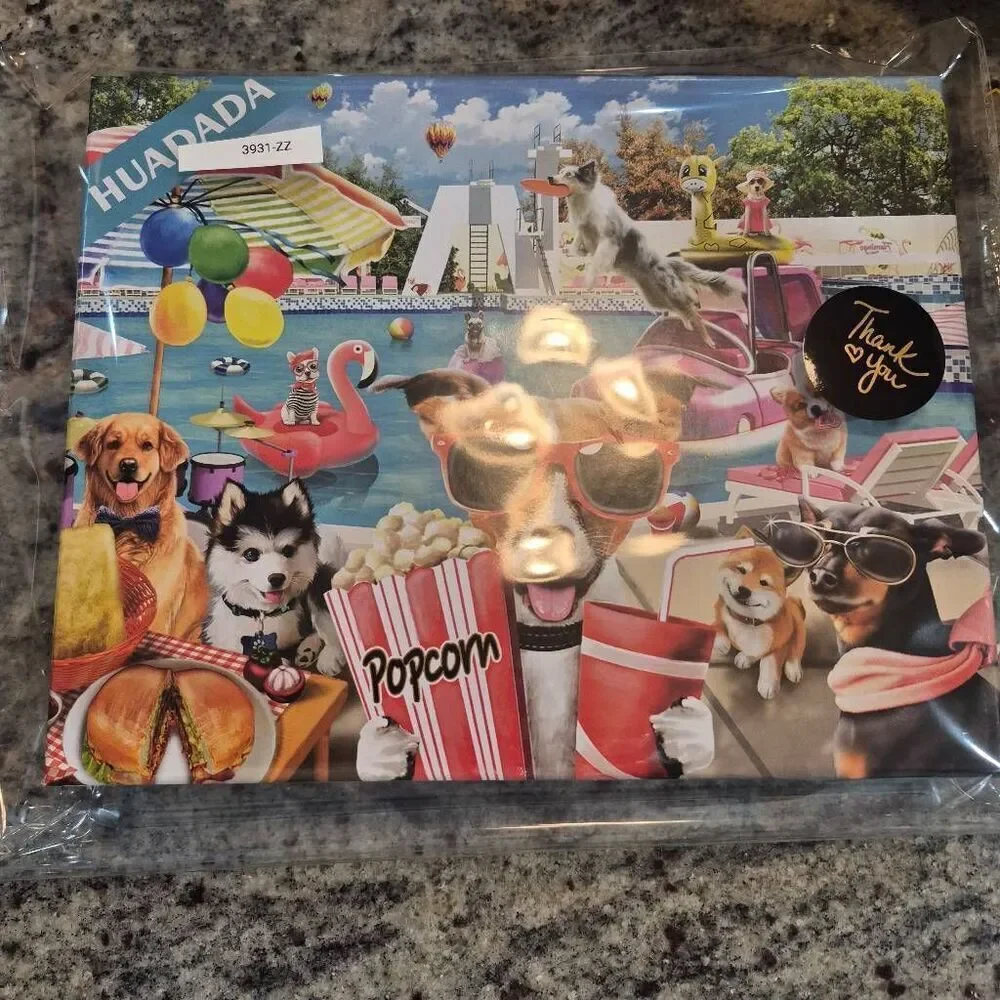 Huadada Dog Water Park 1000 pc Jigsaw Puzzle